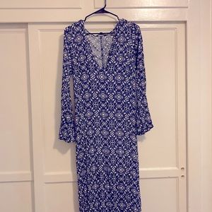 Mandala Daydream Blue Print Maxi Dress